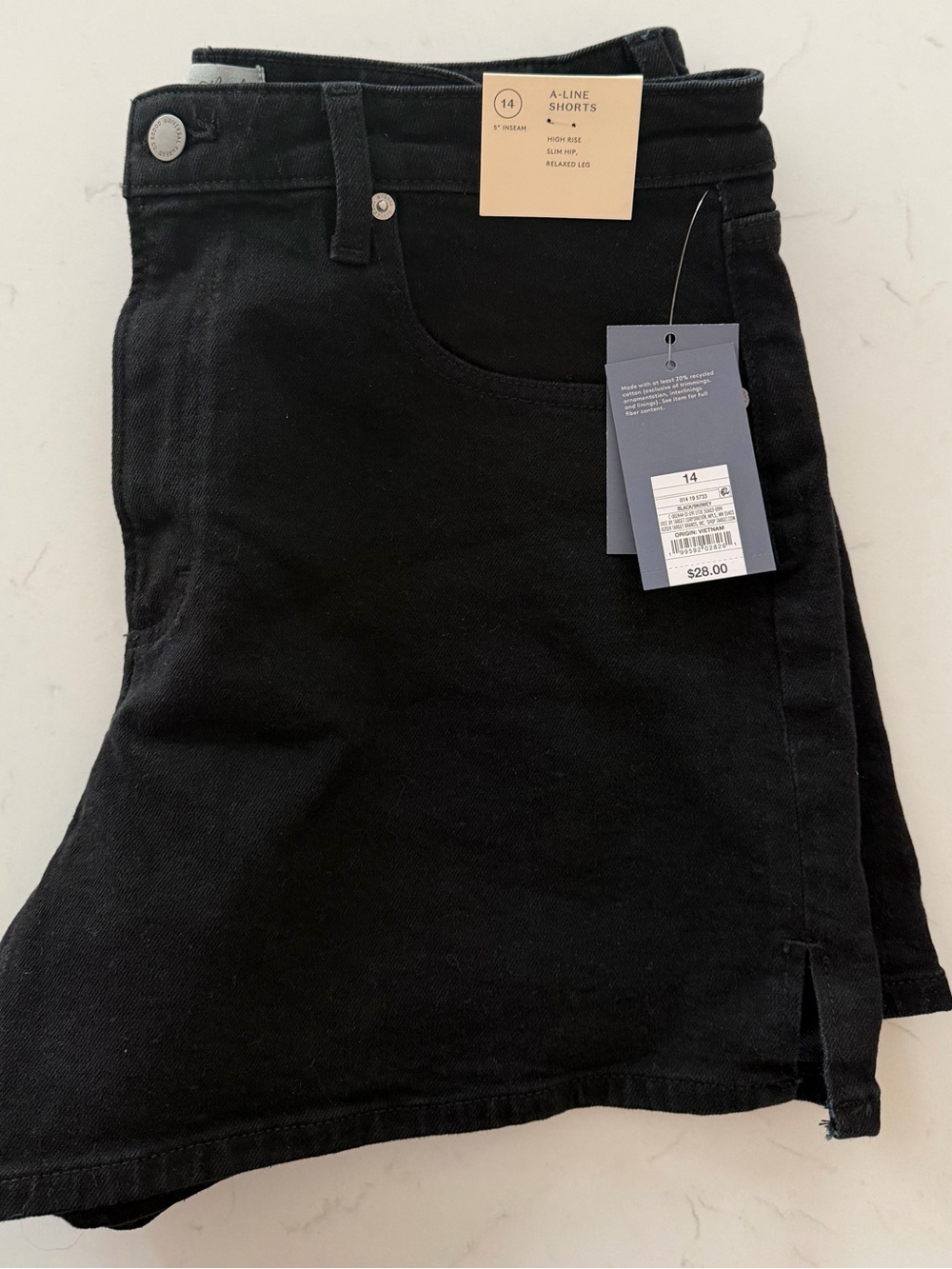 NWT Universal Thread Black Denim A-Line Jean Shorts
